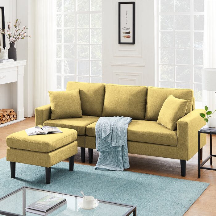 Oliver Fabric Reversible Sectional Sofa Couch,L